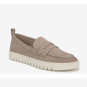 Vionic Uptown Penny Loafer Cobblestone Taupe Suede Size 8 NEW NIB